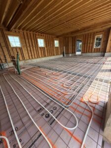 Radiant garage floor heat